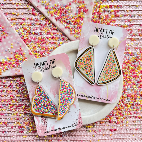 Fairy Bread Slice V1 Dangle Earrings