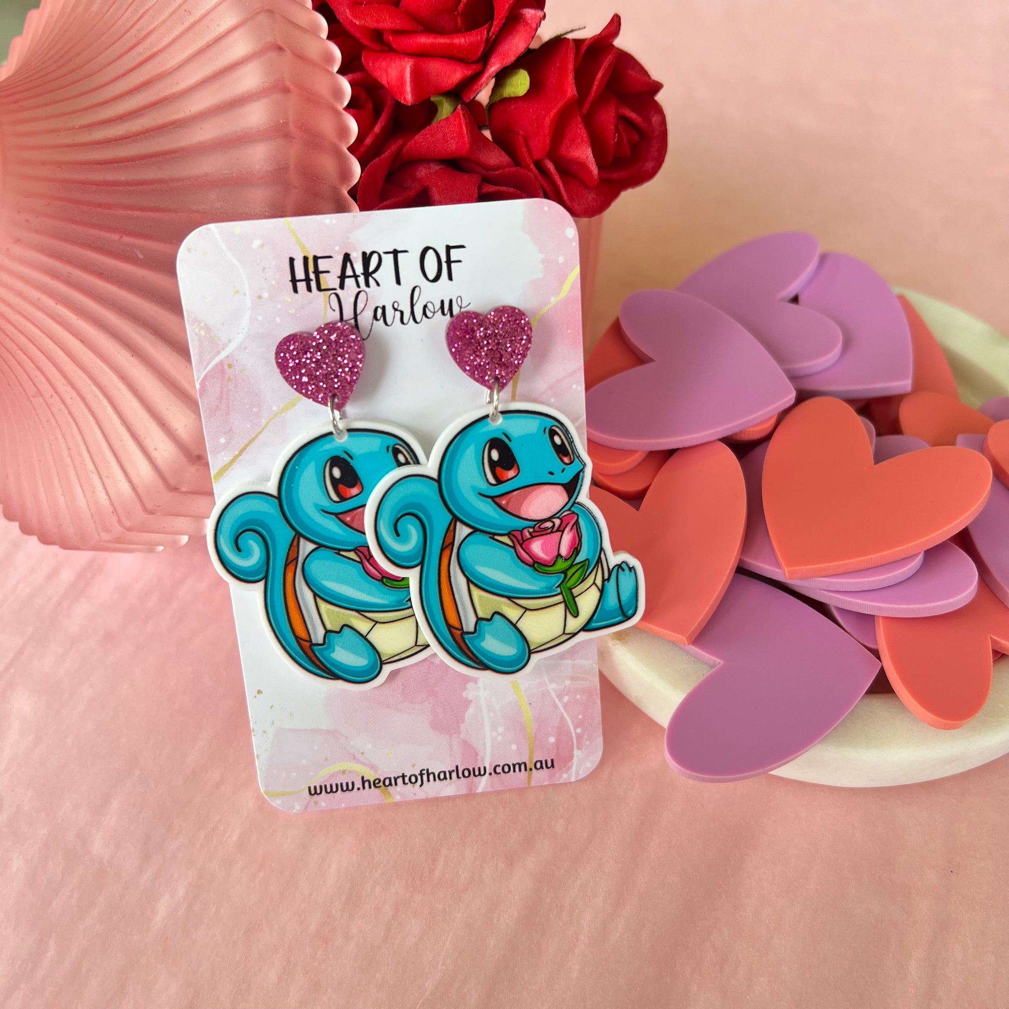 Valentine Water Pocket Pal Dangle Earrings