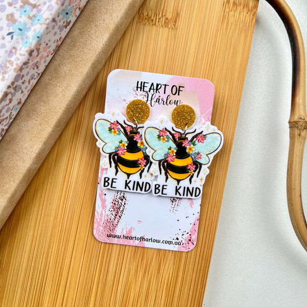 Be Kind Bee Dangle Earrings