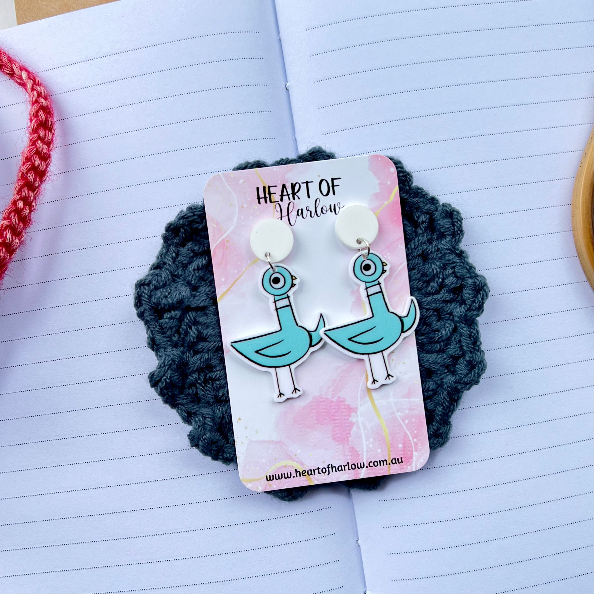 Pigeon Dangle Earrings