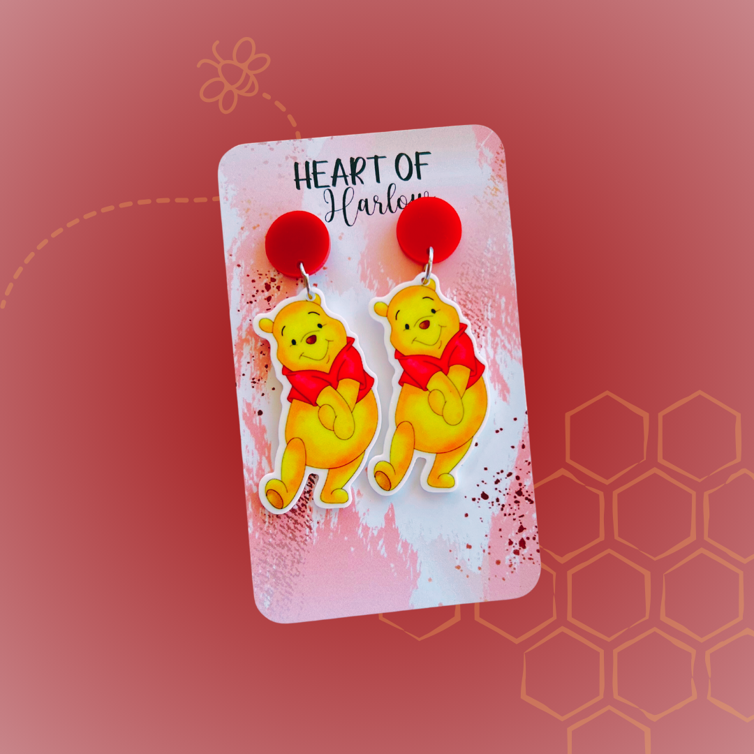 Honey Bear Dangle Earrings