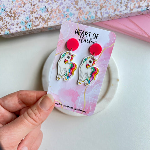 Unicorn Body Dangle Earrings