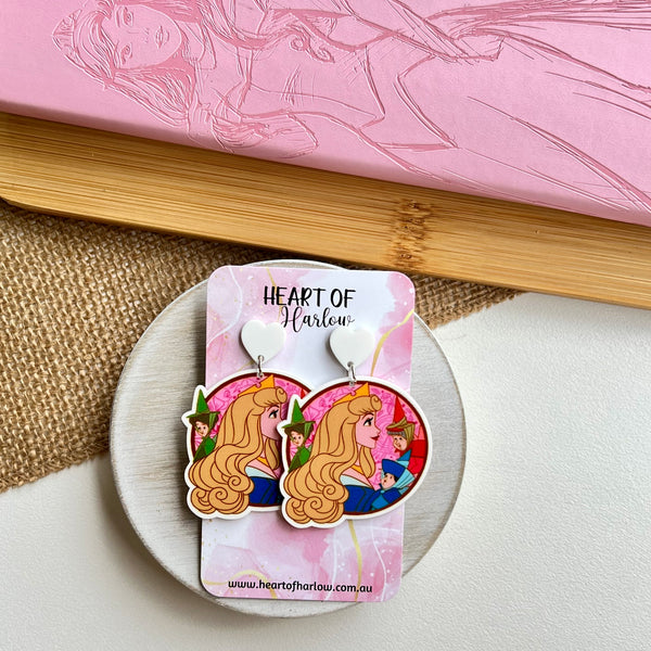 Sleeping Princess Dangle Earrings