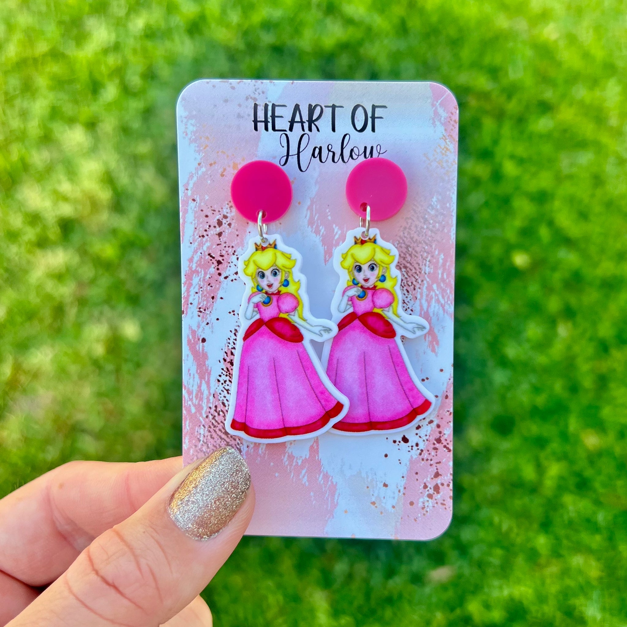 Peach Body Dangle Earrings