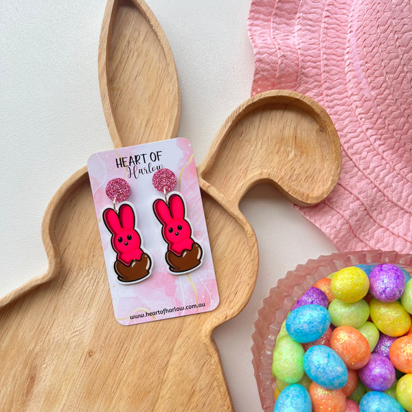 Chocolate Peeps Dangle Earrings