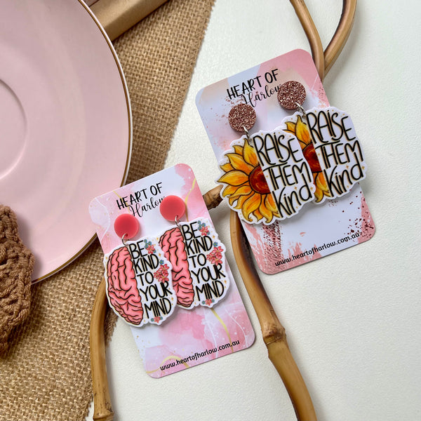 Be Kind to Your Mind Dangle Earrings