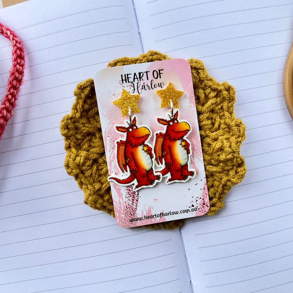 Zog Dragon Dangle Earrings