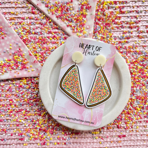 Fairy Bread Slice V1 Dangle Earrings