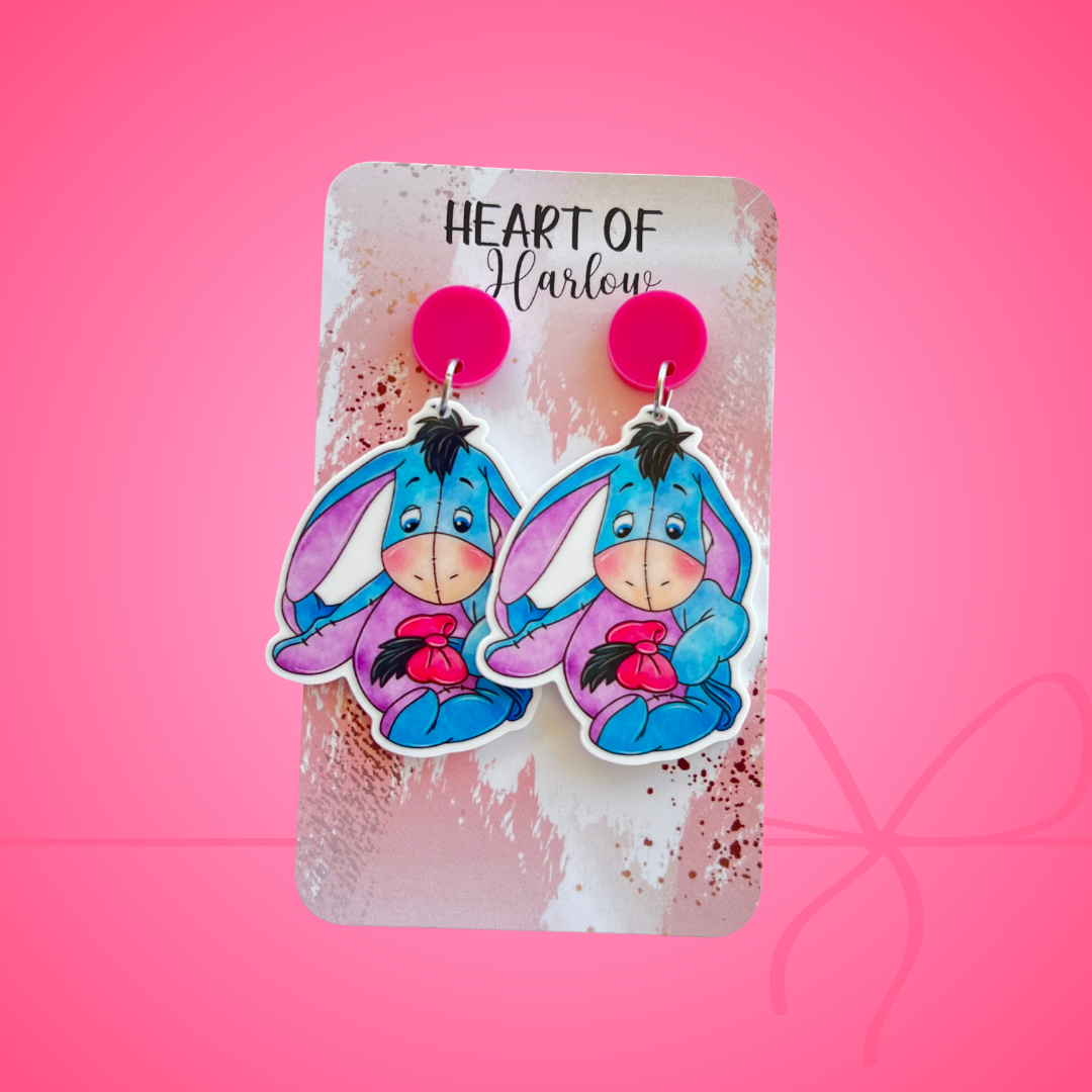 Sad Baby Donkey Dangle Earrings