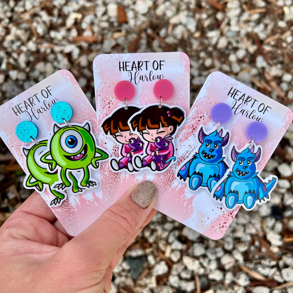 Monsters. Boo Girl Dangle Earrings