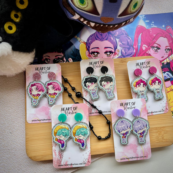 Mystery Boy Dangle Earrings