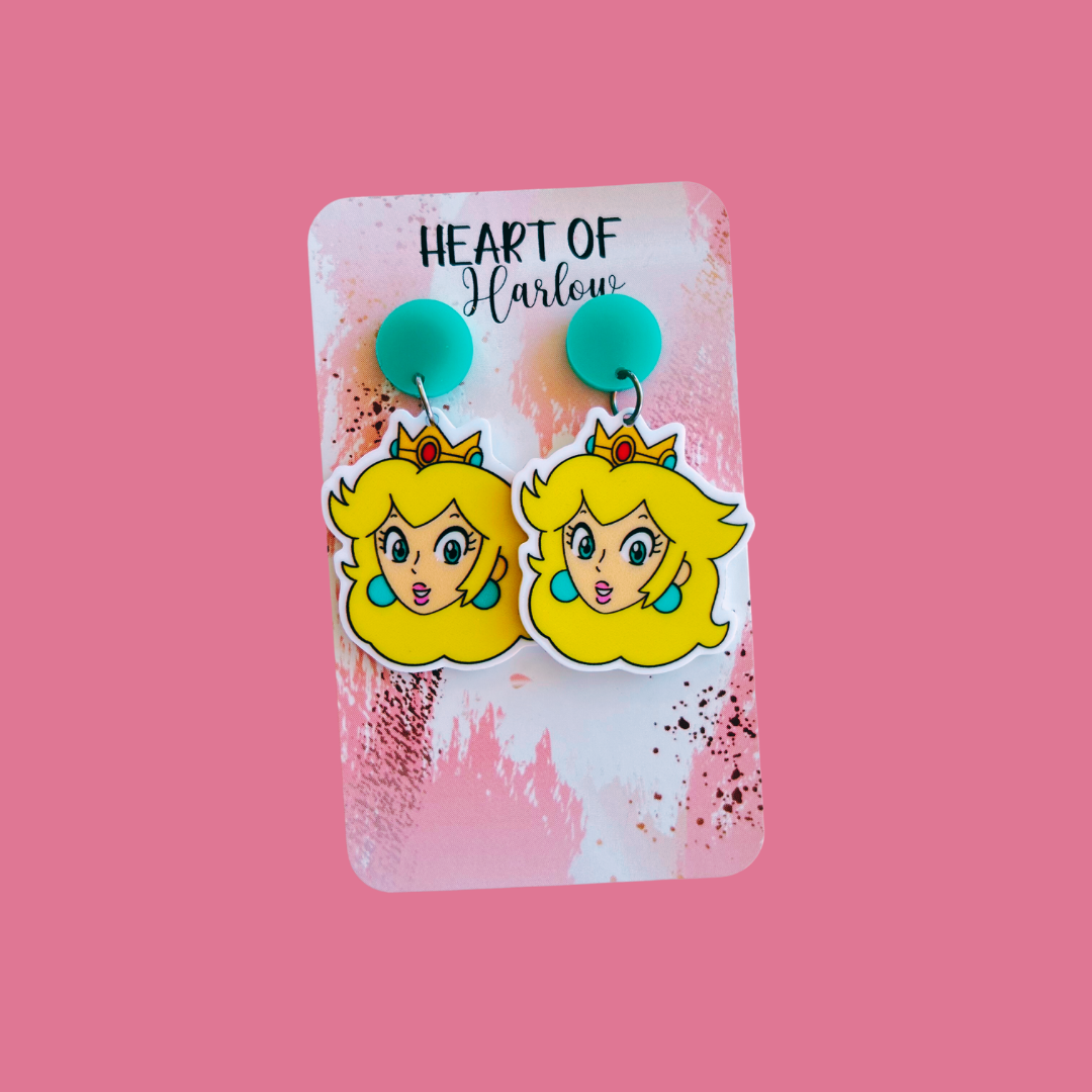 Peach Head Dangle Earrings