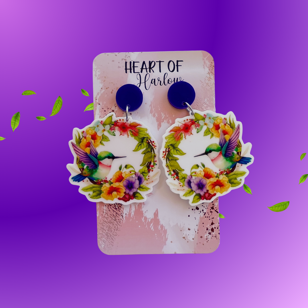 Hummingbird Dangle Earrings