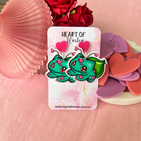 Valentine Grass Pocket Pal Dangle Earrings