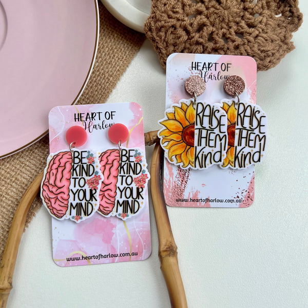 Be Kind to Your Mind Dangle Earrings