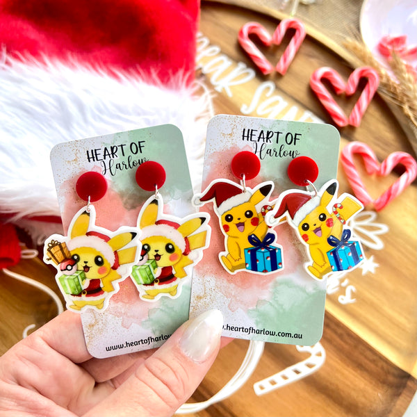 Pocket Pals Christmas Electric V1 Dangle Earrings