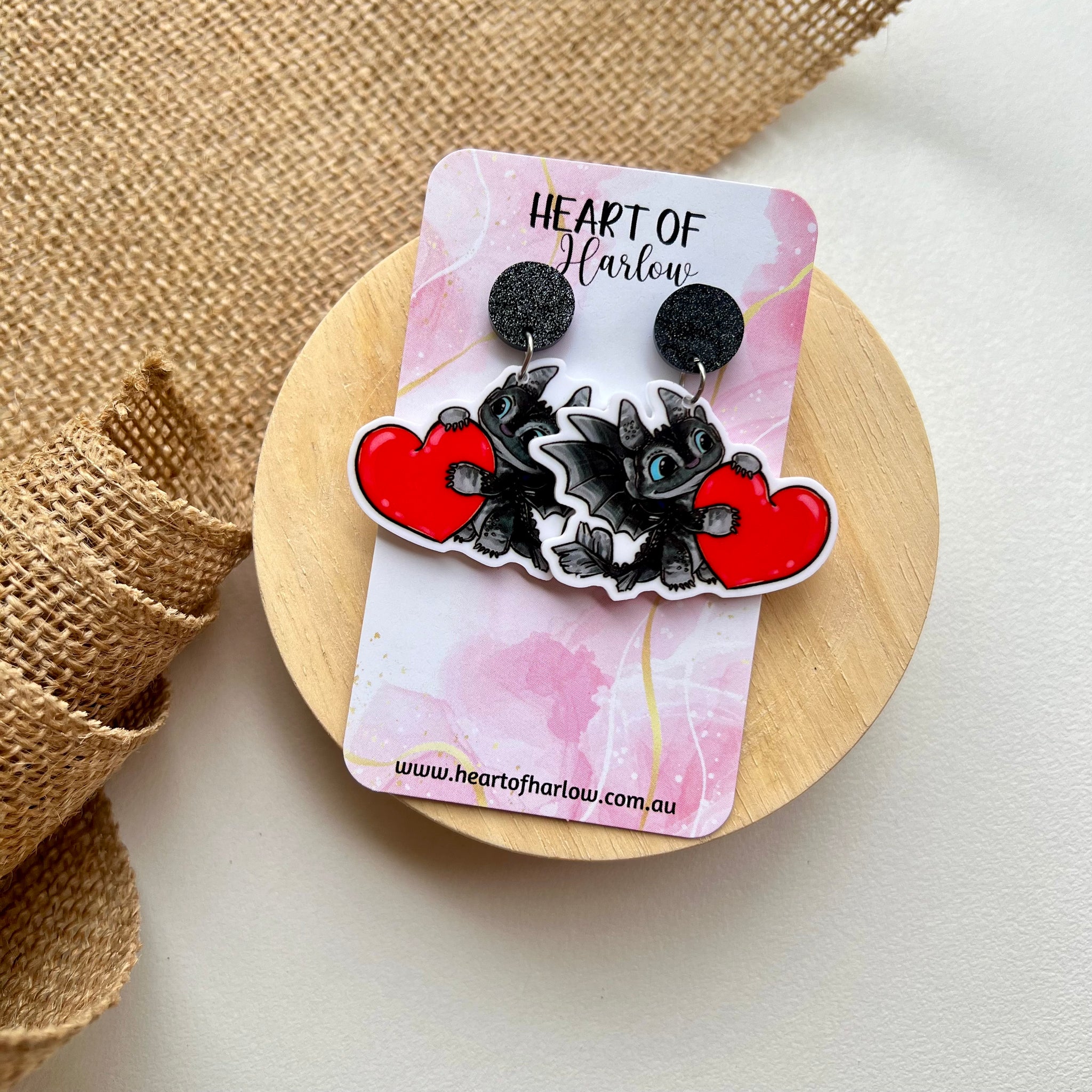 Dragon Heart Dangle Earrings