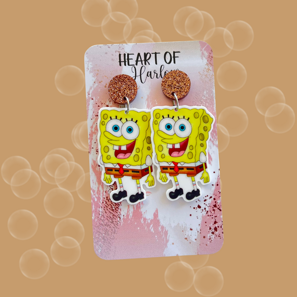 Square Pants Dangle Earrings