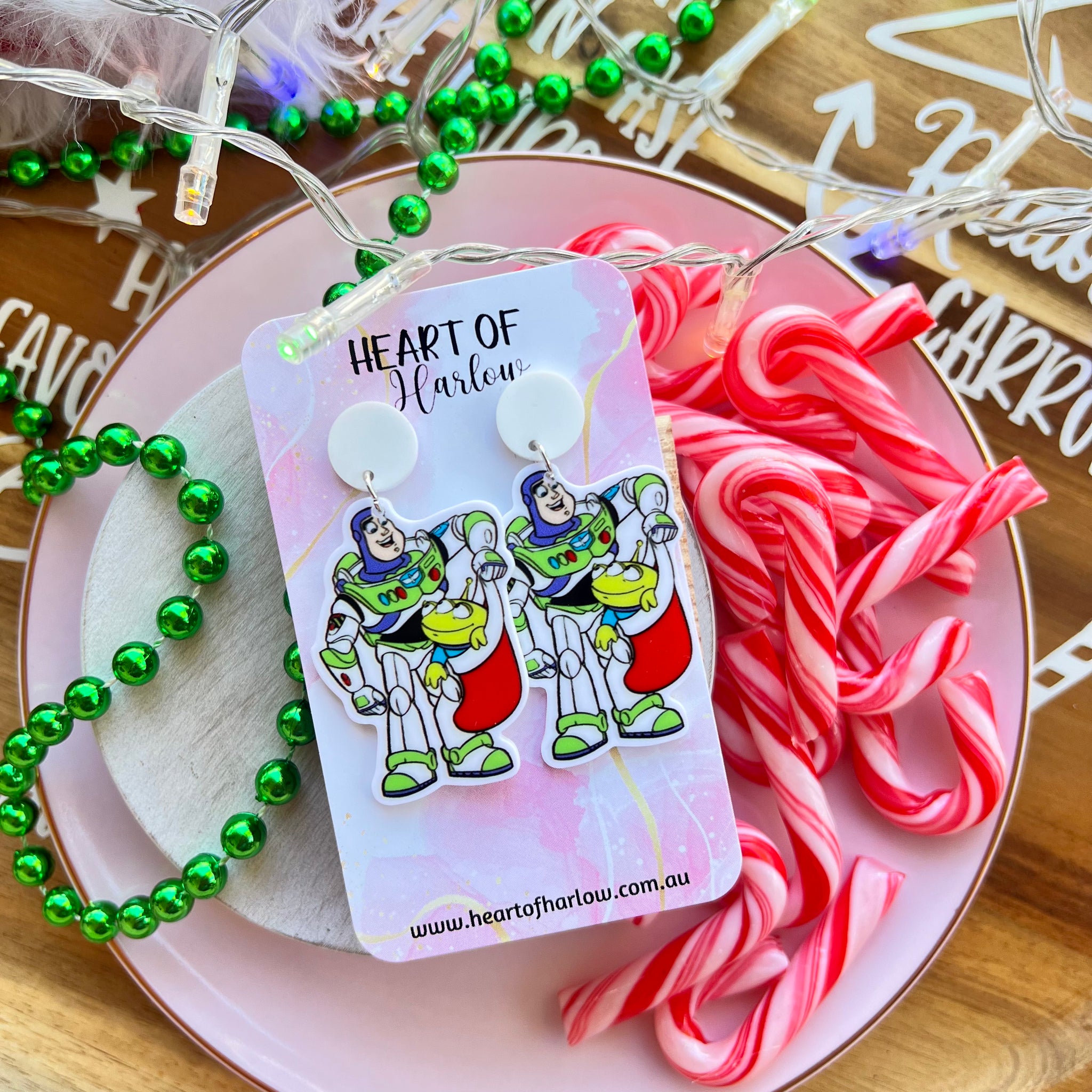 Santa Sack Buzz Dangle Earrings