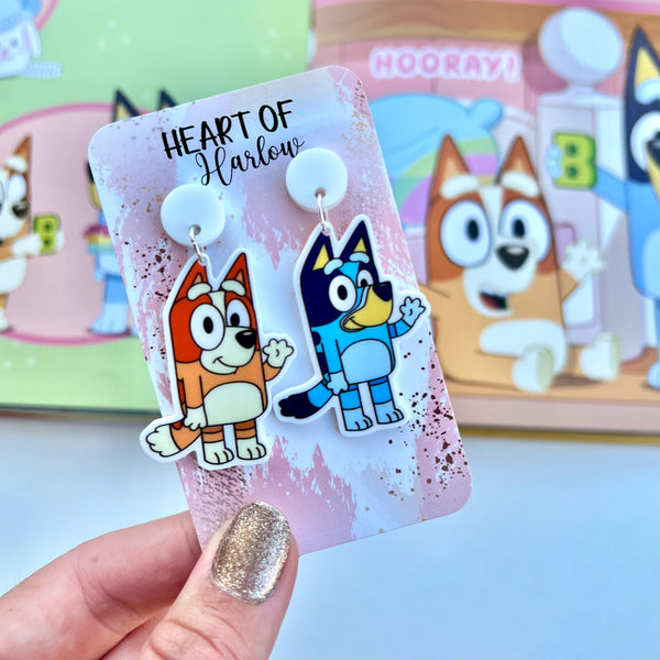 Aussie Dogs Dangle Earrings