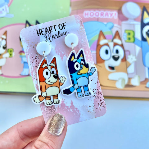 Aussie Dogs Dangle Earrings