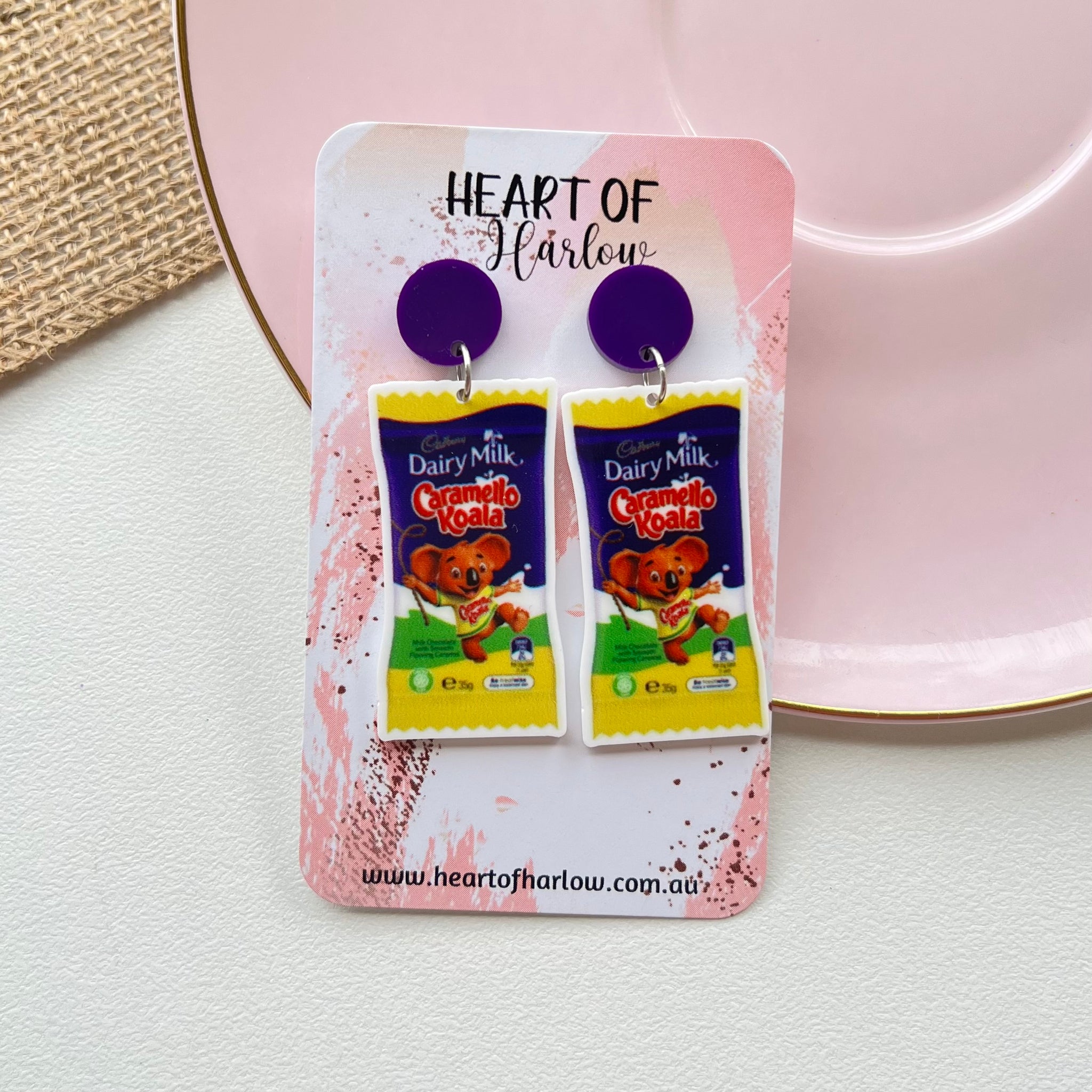 Chocolate Koala Dangle Earrings