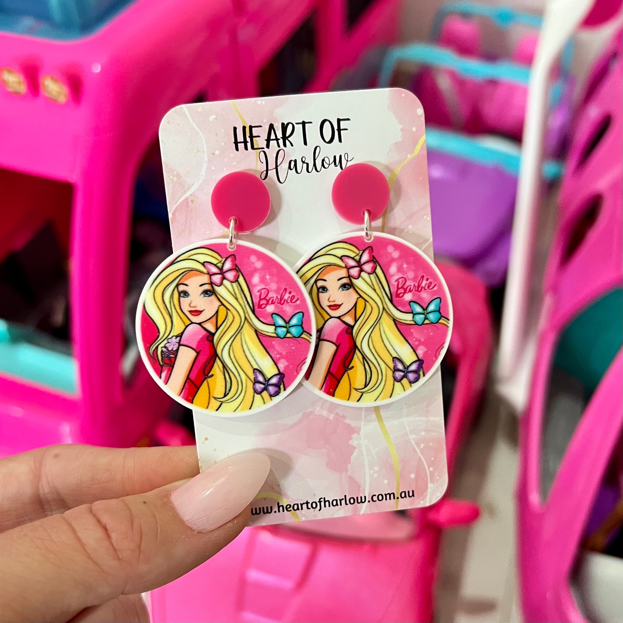 Cartoon Fashion Doll Dangle Earrings