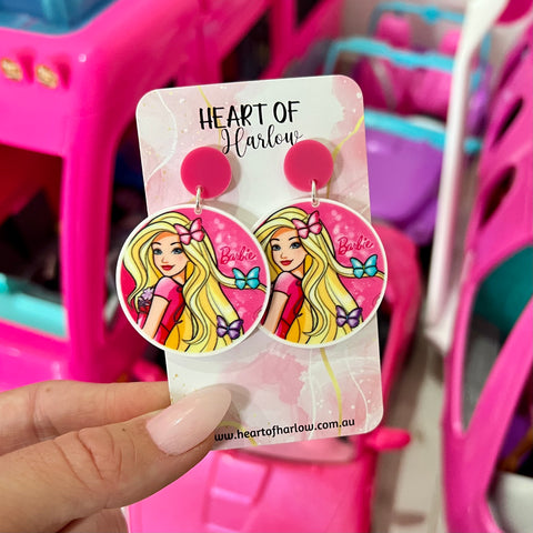 Cartoon Fashion Doll Dangle Earrings