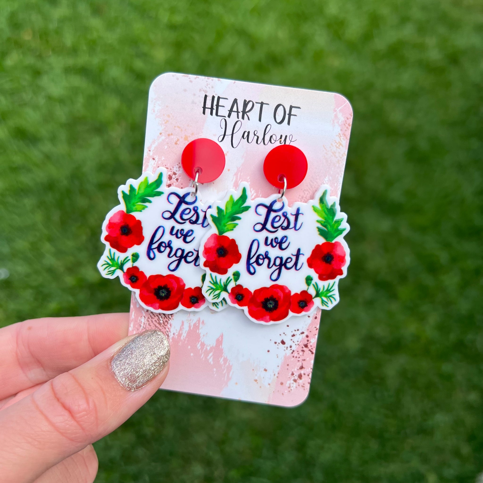 Lest We Forget Dangle Earrings