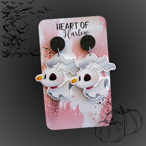 Ghost Dog Dangle Earrings