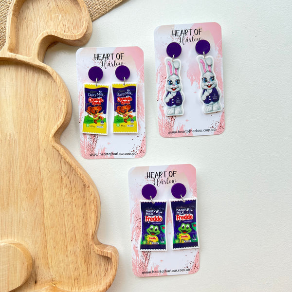 Chocolate Koala Dangle Earrings