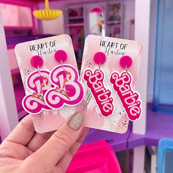 Fashion Doll Letter Dangle Earrings