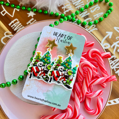 Bad Influence Christmas Pals Dangle Earrings