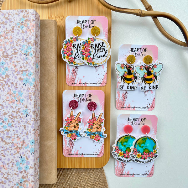Be Kind Bee Dangle Earrings