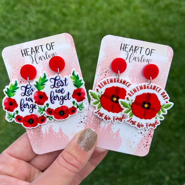 Lest We Forget Dangle Earrings
