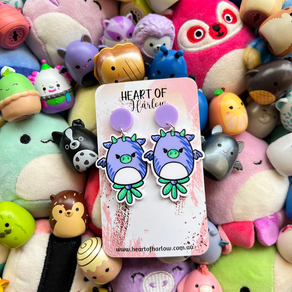 Dragon Mallow Dangle Earrings