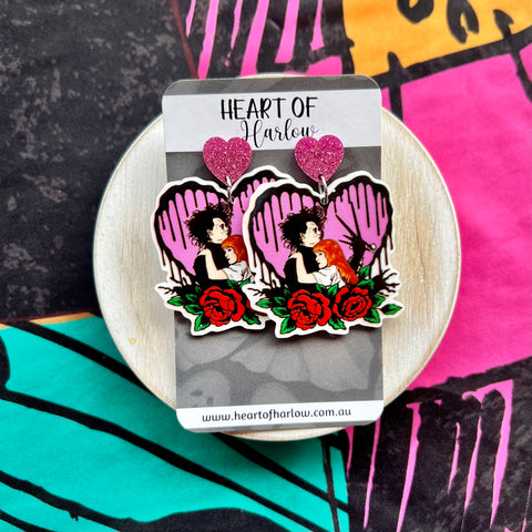 Edward Scissorhands Love Dangle Earrings