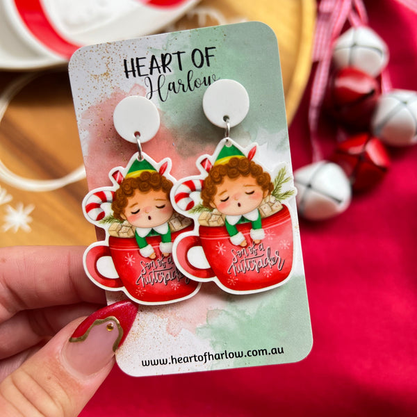 Elf in a Cup Dangle Earrings