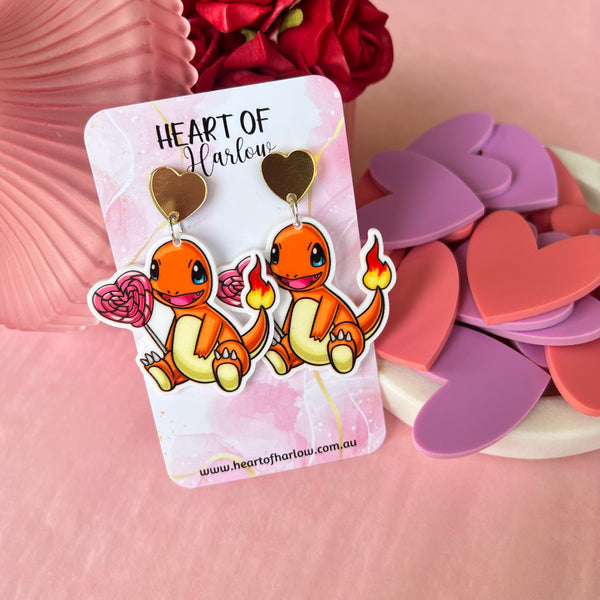 Valentine Fire Pocket Pal Dangle Earrings