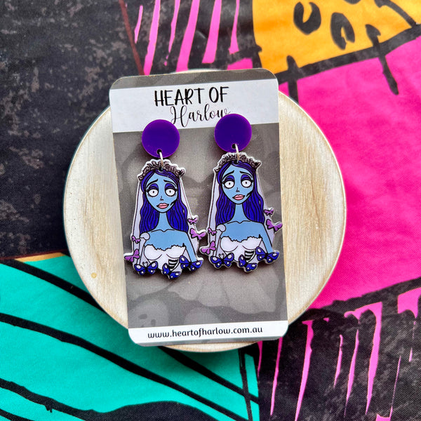 Corpse Bride Dangle Earrings