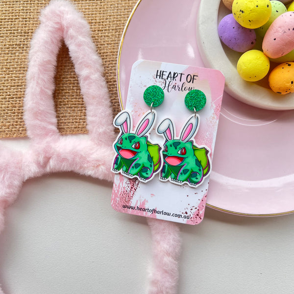 Easter Pocket Pal Grass Dangle Earrings