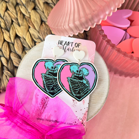 Skeleton Love Dangle Earrings