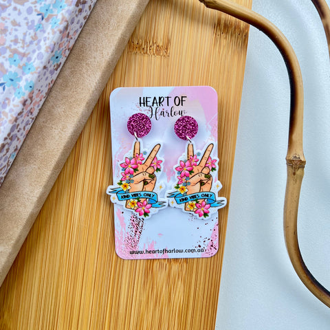 Kind Vibes Only Dangle Earrings