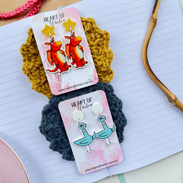 Zog Dragon Dangle Earrings