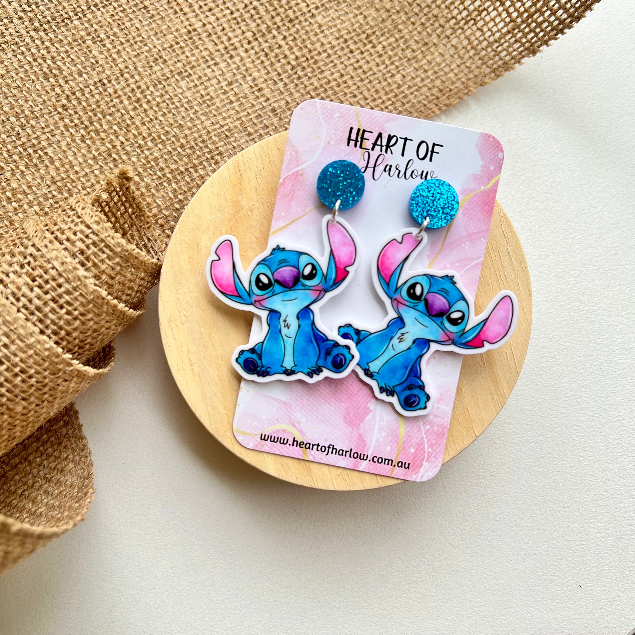 Blue Alien 626 Dangle Earrings