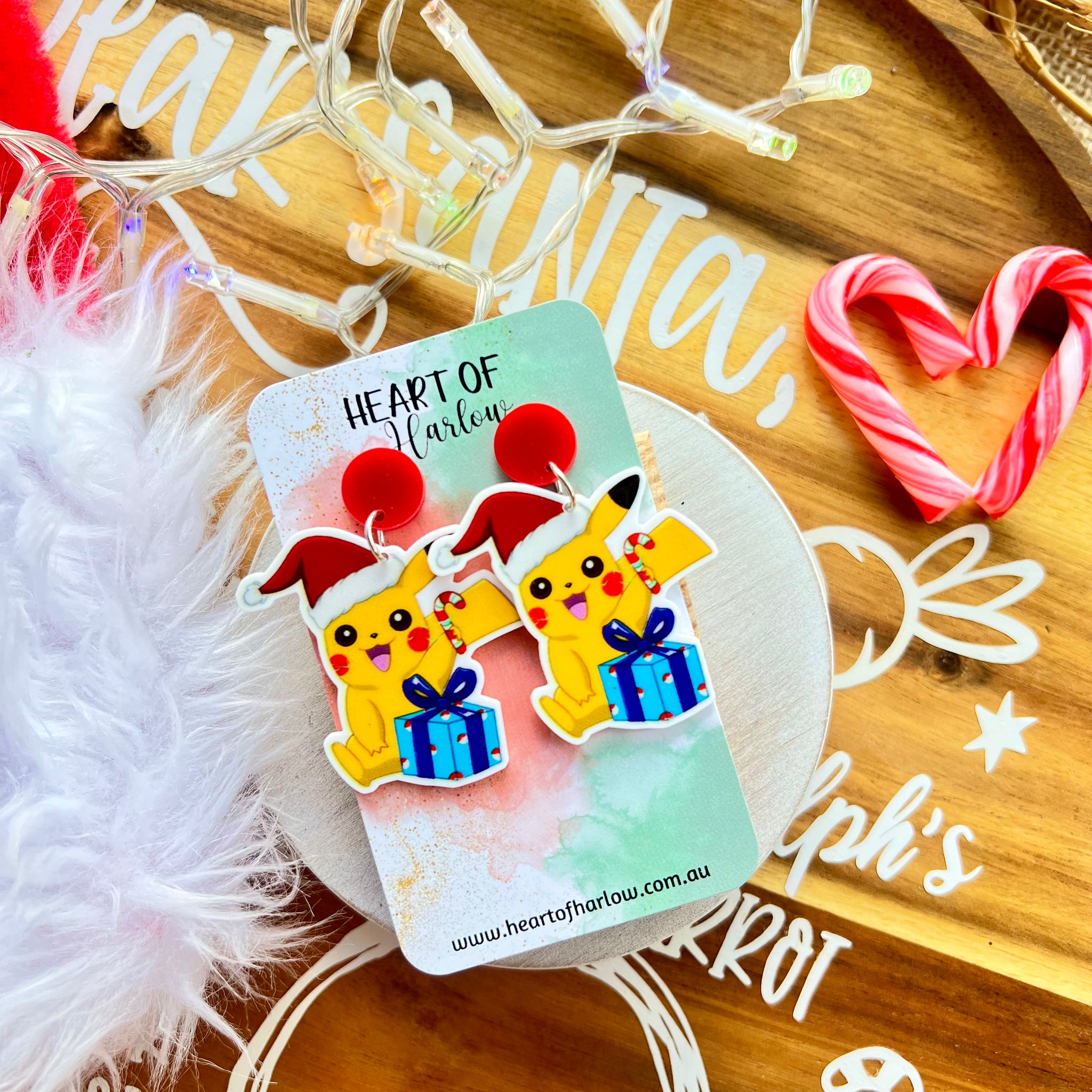 Pocket Pals Christmas Electric V1 Dangle Earrings