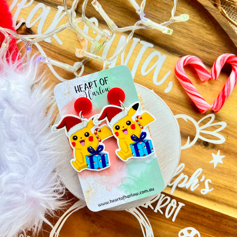 Pocket Pals Christmas Electric V1 Dangle Earrings