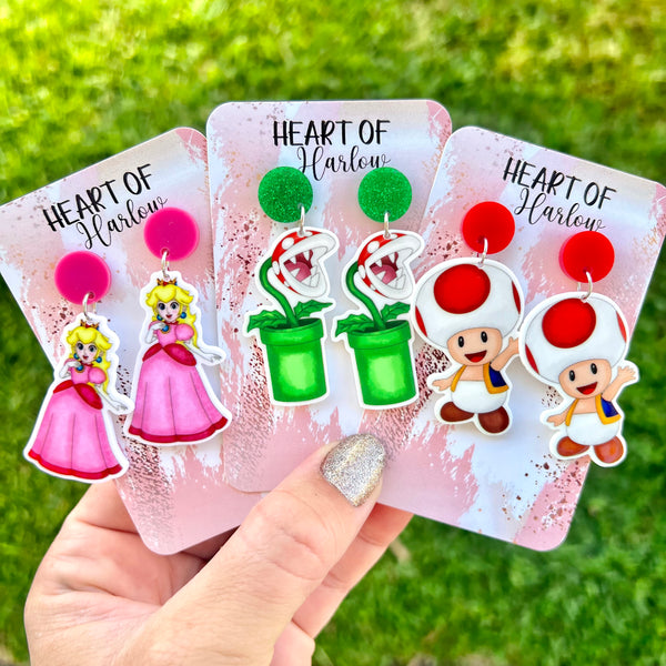 Mushroom Head Dangle Earrings