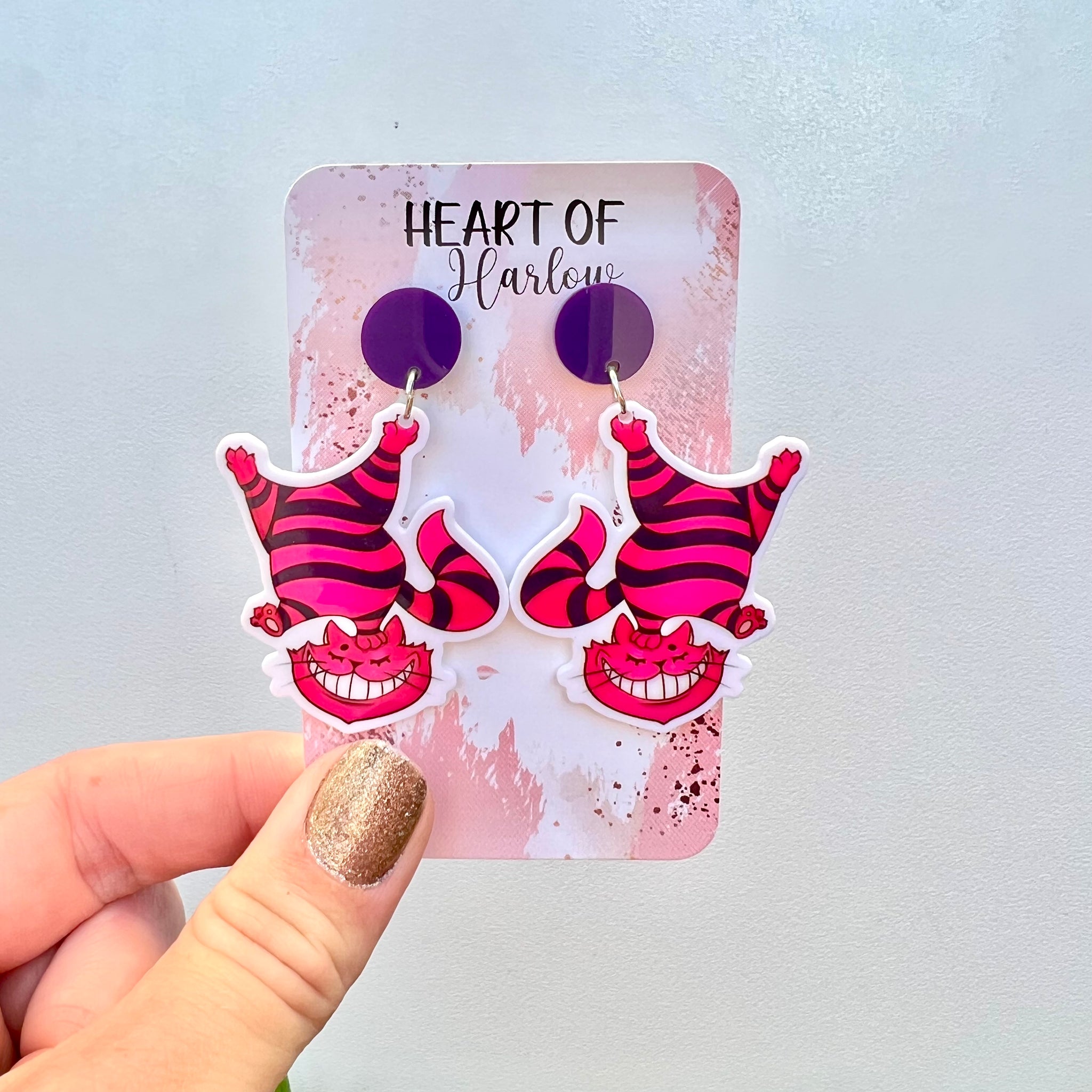 Wonderland Cat Dangle Earrings