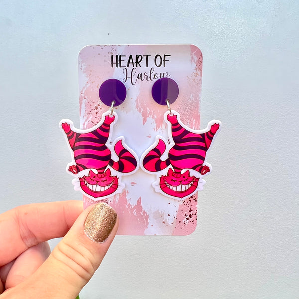 Wonderland Cat Dangle Earrings